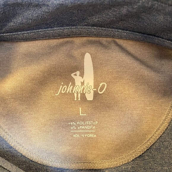 Johnnie-O Mens Sleeveless 1/4 Zip Pullover Vest Large Blue Heather - Picture 4 of 7